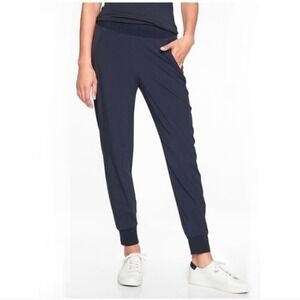Athleta Navy Blue High Rise SoHo Jogger Pants Size 8 Tall